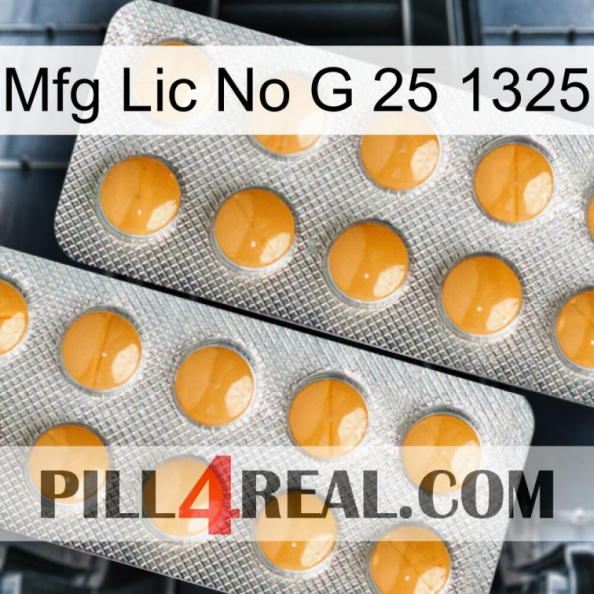 Mfg Lic No G 25 1325 levitra2